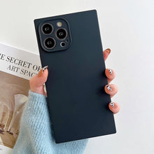 Load image into Gallery viewer, Fashion Candy Color Square Soft Silicone Phone Case For iPhone 13 11 12 Pro Max Bumper Shockproof Cover Square Silicone Camera Case Ultra Thin Lightweight Silky Soft Case Compatible with iPhone
