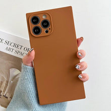 Load image into Gallery viewer, Fashion Candy Color Square Soft Silicone Phone Case For iPhone 13 11 12 Pro Max Bumper Shockproof Cover Square Silicone Camera Case Ultra Thin Lightweight Silky Soft Case Compatible with iPhone

