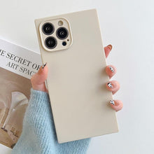 Load image into Gallery viewer, Fashion Candy Color Square Soft Silicone Phone Case For iPhone 13 11 12 Pro Max Bumper Shockproof Cover Square Silicone Camera Case Ultra Thin Lightweight Silky Soft Case Compatible with iPhone
