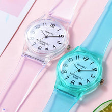 Load image into Gallery viewer, Fashion Casual Environmental Friendly Silicone Childrens Quartz Fashion Watches Retro Classic Analog Time Teacher Young Girls Teen Wrist Watch With Colorful Silicone Band For Valentine’s Day
