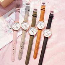 Load image into Gallery viewer, Fashion Childrens Set Bracelet Watch Student Watch Girl Leather Strap Quartz Watch Leather Strap Quartz Watch Children Set Bracelet Watch Leather Band Luxury Quartz Wristwatch
