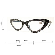 Load image into Gallery viewer, Fashion Classic Cat Eye Reading Glasses Eye Protection Eyewear Computer And Non Prescription Frame Eyewear Men Women Women Lightweight Diamond Eyeglasses Hyperopia Optical Spectacle Female

