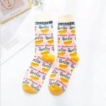 Load image into Gallery viewer, Fashion Colorful Print Socks Women Mushroom Spring Woman Socks Cotton Socks For Women Cotton Men's and Women's Printed Funky Socks - Unisex Mid Crew Length Breathable Pure Cotton Super Soft Quirky Prints Socks
