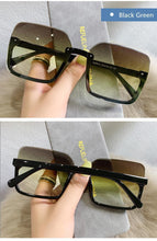 Load image into Gallery viewer, Fashion Design Women Square Sunglasses Big Frame Style Oversized Fashionable Sun Glasses For Men Popular Trendy Style Sunglasses UV400 Protection Sun Glasses

