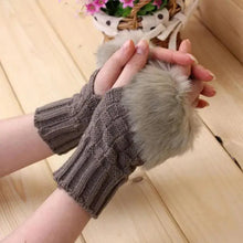 Load image into Gallery viewer, Fashion Fingerless Warm Wool Knitted Classic Fur Half One Size Finger Gloves For Women Cute Soft And Comfortable Trendy Fashion Stretchy Gloves For Women

