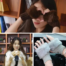 Load image into Gallery viewer, Fashion Fingerless Warm Wool Knitted Classic Fur Half One Size Finger Gloves For Women Cute Soft And Comfortable Trendy Fashion Stretchy Gloves For Women
