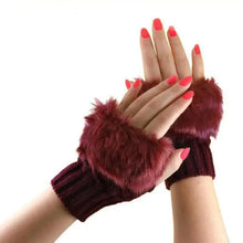 Load image into Gallery viewer, Fashion Fingerless Warm Wool Knitted Classic Fur Half One Size Finger Gloves For Women Cute Soft And Comfortable Trendy Fashion Stretchy Gloves For Women

