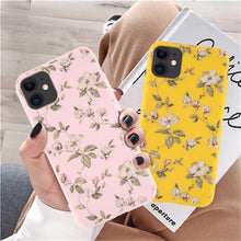 Load image into Gallery viewer, Fashion Flower Phone Case For Iphone 7 8 Plus  Iphone Xr X Xs Silicone Ultra Thin Shockproof Mobile Phone Case With Fashion Pattern Cover Stylish Beautiful Flower Pattern Colored iphone Case

