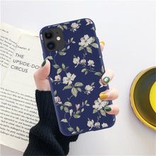 Load image into Gallery viewer, Fashion Flower Phone Case For Iphone 7 8 Plus  Iphone Xr X Xs Silicone Ultra Thin Shockproof Mobile Phone Case With Fashion Pattern Cover Stylish Beautiful Flower Pattern Colored iphone Case
