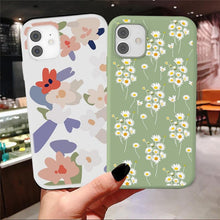 Load image into Gallery viewer, Fashion Flower Phone Case For Iphone 7 8 Plus  Iphone Xr X Xs Silicone Ultra Thin Shockproof Mobile Phone Case With Fashion Pattern Cover Stylish Beautiful Flower Pattern Colored iphone Case
