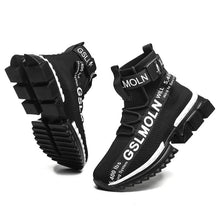 Load image into Gallery viewer, Fashion Flying Woven Sock Mens High Top Sneakers Men Non-slip Shoes Casual Shoes Running Modern Shoes Non Slip Athletic Tennis Walking Type Sneakers Hip Hop Style
