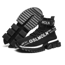 Load image into Gallery viewer, Fashion Flying Woven Sock Mens High Top Sneakers Men Non-slip Shoes Casual Shoes Running Modern Shoes Non Slip Athletic Tennis Walking Type Sneakers Hip Hop Style
