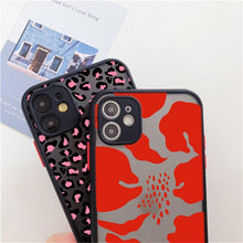 Load image into Gallery viewer, Fashion Leopard Pattern Case For iPhone 13 14 Pro MaxXS Max XR X Shockproof Cover Clear Bumper Women Girl Phone Case Cover with Black Leopard Print Designed for iPhone
