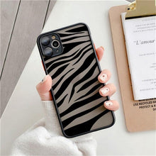 Load image into Gallery viewer, Fashion Leopard Pattern Case For iPhone 13 14 Pro MaxXS Max XR X Shockproof Cover Clear Bumper Women Girl Phone Case Cover with Black Leopard Print Designed for iPhone
