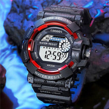 Load image into Gallery viewer, Fashion Luminous Children Watches For Boys Waterproof Electronic Silicone Strap Watch Fashion Sport Led Digital Wrist Watch Kids Sports Watch Waterproof Boys Multi-Function Digital Wristwatch
