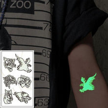 Load image into Gallery viewer, Fashion Luminous Sticker Tattoos Waterproof Temporary Different Luxury Tattoos For Womens Mens Kids
