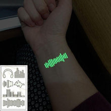 Load image into Gallery viewer, Fashion Luminous Sticker Tattoos Waterproof Temporary Different Luxury Tattoos For Womens Mens Kids
