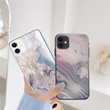 Load image into Gallery viewer, Fashion Marble Pattern Phone Case For iPhone 13 12 11 Pro Max 7 8 6 6S Plus X XR XS Max 12Mini 5 5S SE Cute Soft TPU Cover Full Body Protection with Raised Bezel
