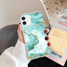 Load image into Gallery viewer, Fashion Marble Pattern Phone Case For iPhone 13 12 11 Pro Max 7 8 6 6S Plus X XR XS Max 12Mini 5 5S SE Cute Soft TPU Cover Full Body Protection with Raised Bezel

