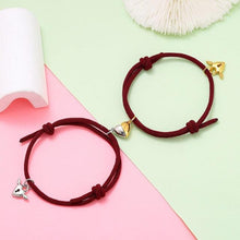Load image into Gallery viewer, Fashion Matching Couple Bracelet Cute Heart Magnet Valentines Day Heart Ball Mutual Attraction Magnetic Rope Bracelets Magnetic Matching Friendship Rubber Strand Bracelets For Women Teens Couples Relationship Jewelry Gifts
