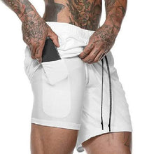 Load image into Gallery viewer, Fashion Men Elastic Waist Sports Shorts with Phone Pocket
