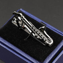 Load image into Gallery viewer, Fashion Metal Men Tie Clip Golden Musical Instrument Shape Simple Bar Clasp  Luxury Fashion Necktie Tie Clips Bar Variety Pattern Mens Suit Wedding Gift Unique Tie Clip
