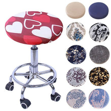 Load image into Gallery viewer, Fashion Printed Round Chair Cover Bar Stool Cover Elastic Stretchy Seat Cover Chair Protector Home Chair Slipcover Stretch Round Bar Stool Covers Washable Stool Cushion Slipcover Elastic Bar Chair Covers
