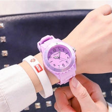 Load image into Gallery viewer, Fashion Silicone Women Watches Simple Sport Quartz Wristwatches Fresh Children Clock Casual Quartz Wristwatch Silicone Band Watch For Women Girls Student Watches
