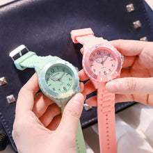 Load image into Gallery viewer, Fashion Silicone Women Watches Simple Sport Quartz Wristwatches Fresh Children Clock Casual Quartz Wristwatch Silicone Band Watch For Women Girls Student Watches
