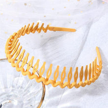 Load image into Gallery viewer, Fashion Simple Headdress Solid Color Resin Hair Comb Hairbands Headband Hair Hoop Bezel With Teeth Gorgeous Hair Accessories For Women
