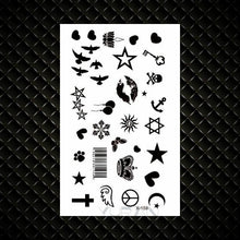 Load image into Gallery viewer, Fashion Small Sexy Black Temporary Waterproof Tattoo Cute Star Heart Tattoos Sticker Body Finger Tattoo For Kids Womens
