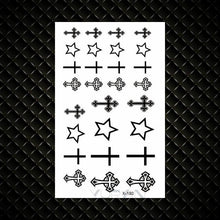 Load image into Gallery viewer, Fashion Small Sexy Black Temporary Waterproof Tattoo Cute Star Heart Tattoos Sticker Body Finger Tattoo For Kids Womens

