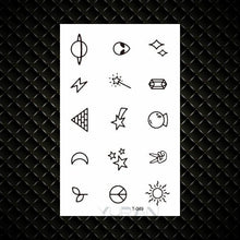 Load image into Gallery viewer, Fashion Small Sexy Black Temporary Waterproof Tattoo Cute Star Heart Tattoos Sticker Body Finger Tattoo For Kids Womens
