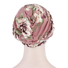 Load image into Gallery viewer, Fashion Soft Cotton Print Braid Turban Lightweight Muslim Turbans Head For Women Women's Hijabs Caps Hat Lightweight Inner Hijab Caps Elegant Arab Wrap Head Scarves Turban Scarf For Women
