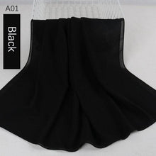 Load image into Gallery viewer, Fashion Soft Long Plain High Quality Premium Heavy Lightweight Elegant Chiffon Hijab Scarf  Scarves Hijabs Lightweight Islamic Head Wear Escharpe Shawls Long Shawls For Women
