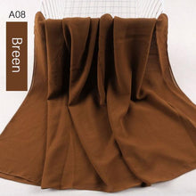 Load image into Gallery viewer, Fashion Soft Long Plain High Quality Premium Heavy Lightweight Elegant Chiffon Hijab Scarf  Scarves Hijabs Lightweight Islamic Head Wear Escharpe Shawls Long Shawls For Women
