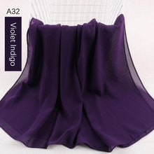 Load image into Gallery viewer, Fashion Soft Long Plain High Quality Premium Heavy Lightweight Elegant Chiffon Hijab Scarf  Scarves Hijabs Lightweight Islamic Head Wear Escharpe Shawls Long Shawls For Women
