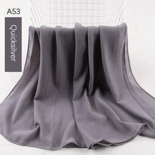 Load image into Gallery viewer, Fashion Soft Long Plain High Quality Premium Heavy Lightweight Elegant Chiffon Hijab Scarf  Scarves Hijabs Lightweight Islamic Head Wear Escharpe Shawls Long Shawls For Women
