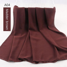 Load image into Gallery viewer, Fashion Soft Long Plain High Quality Premium Heavy Lightweight Elegant Chiffon Hijab Scarf  Scarves Hijabs Lightweight Islamic Head Wear Escharpe Shawls Long Shawls For Women
