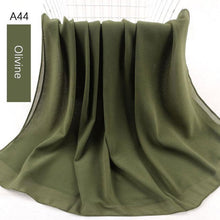 Load image into Gallery viewer, Fashion Soft Long Plain High Quality Premium Heavy Lightweight Elegant Chiffon Hijab Scarf  Scarves Hijabs Lightweight Islamic Head Wear Escharpe Shawls Long Shawls For Women
