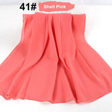 Load image into Gallery viewer, Fashion Soft Long Plain High Quality Premium Heavy Lightweight Elegant Chiffon Hijab Scarf  Scarves Hijabs Lightweight Islamic Head Wear Escharpe Shawls Long Shawls For Women

