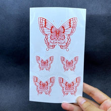 Load image into Gallery viewer, Fashion Tattoo Red Butterfly Stickers Waterproof For Arm Waist Leg Temporary Womens Tattoo
