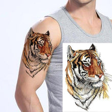 Load image into Gallery viewer, Fashion Temporary Sticker Tiger Tattoo Waterproof Removable Realistic Body Tatoo For Mens
