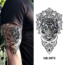 Load image into Gallery viewer, Fashion Temporary Sticker Tiger Tattoo Waterproof Removable Realistic Body Tatoo For Mens
