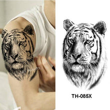 Load image into Gallery viewer, Fashion Temporary Sticker Tiger Tattoo Waterproof Removable Realistic Body Tatoo For Mens
