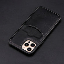 Load image into Gallery viewer, Fashion Wallet Card Holder Back Cover For iPhone 13 Pro Max 12 Mini 11 Xr X Xs 14 Pro Max Luxury PU Leather Case Genuine Leather iPhone Cover For Men Stylish Slim Design
