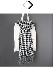 Load image into Gallery viewer, Fashion Winter Long Soft Thick Warm Winter Scarves Lightweight Lady Cashmere Head Wrap Hijab Shawls Elegant White Black Scarf With Tassel For Women
