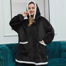 Load image into Gallery viewer, Fashion Winter Oversized Hoodies Sweatshirt Women Men Pullover Giant TV Blanket Hoodie Super Long Blanket With Sleeves  Super Long Flannel Blanket with Sleeves Winter Hoodie for Women Men Giant Fleece Pullover Oversized Hoodie
