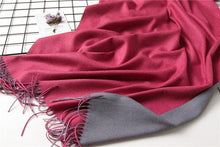 Load image into Gallery viewer, Fashion Winter Solid Soft Scarf Cashmere Lightweight Scarves Shawls Cashmere Escharpe Scarfs Lightweight Shawls Hijabs Shawls Escharpe Elegant Wrap Blanket Bandana Tassel For Lady
