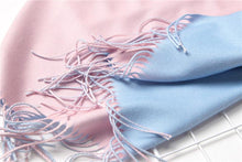 Load image into Gallery viewer, Fashion Winter Solid Soft Scarf Cashmere Lightweight Scarves Shawls Cashmere Escharpe Scarfs Lightweight Shawls Hijabs Shawls Escharpe Elegant Wrap Blanket Bandana Tassel For Lady

